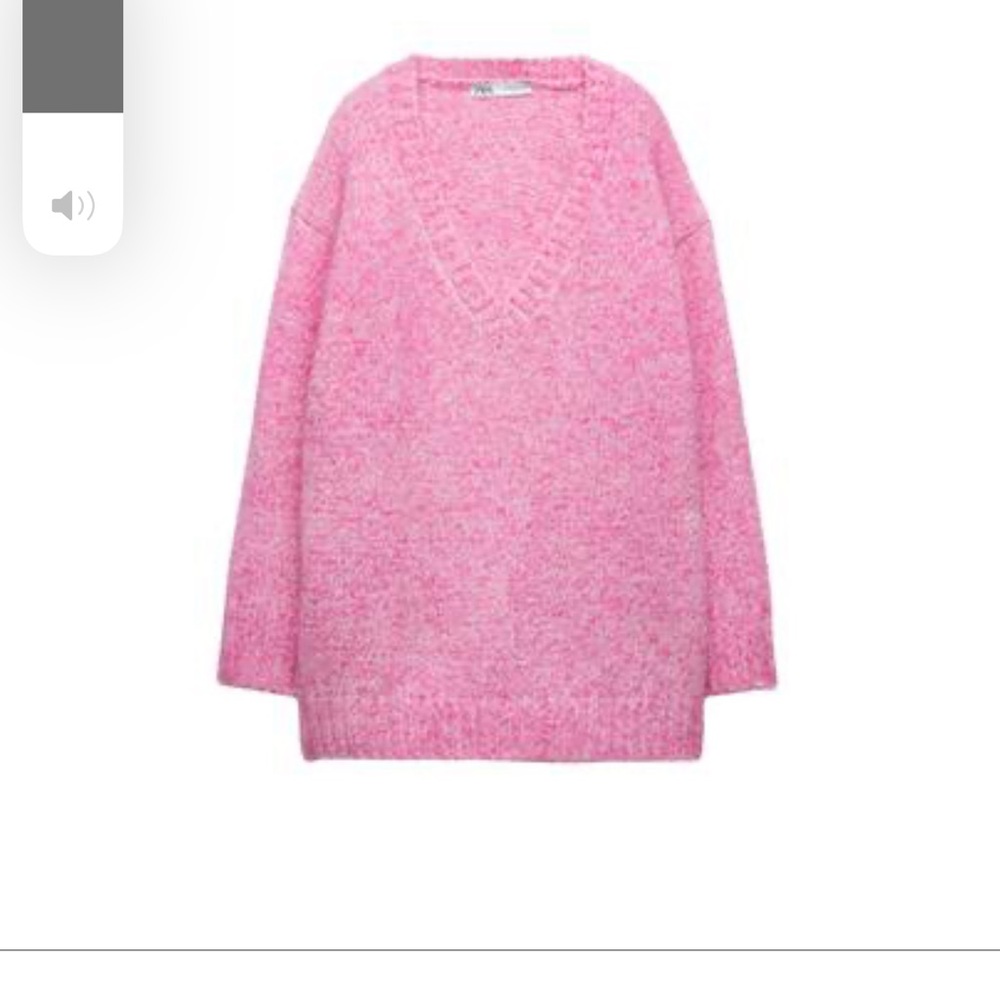 Pink V-Neck Women's Sweater